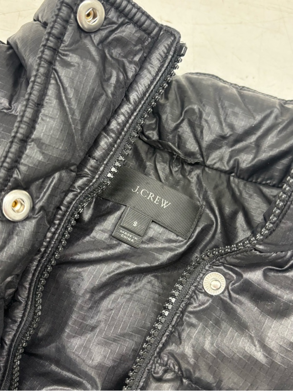 J. Crew Black Quilted Puffer Vest - Picture 3 of 3
